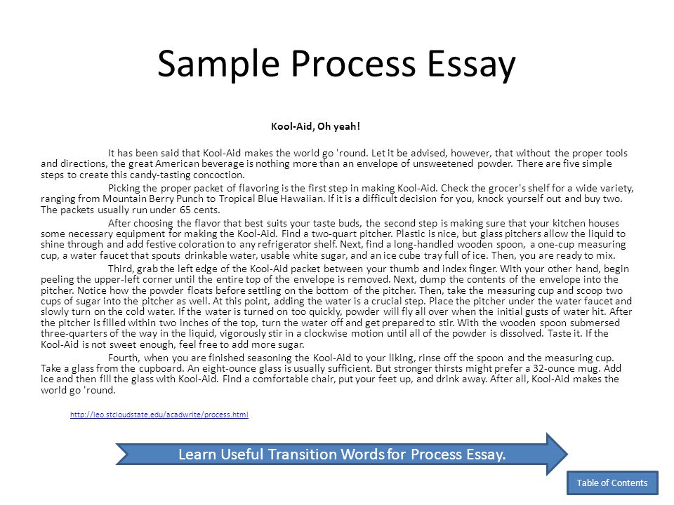 Conclude process analysis essay